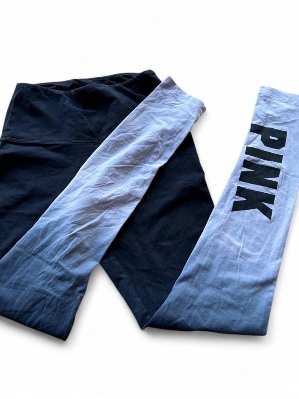 PINK Victoria's Secret Black to Light Blue Ombre Girls' Leggings